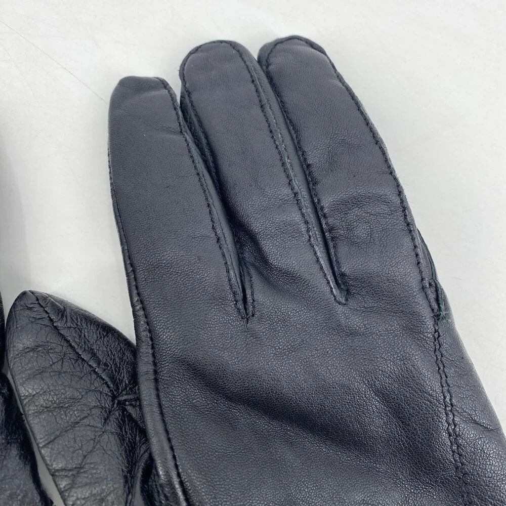 Genuine Leather Gloves Women’s Size 8.5 Black